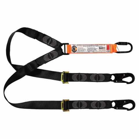 LINQ WEBBING LANYARD ADJUST DBL LEG 1 X DA KARABINER 2 X SNAP HOOK